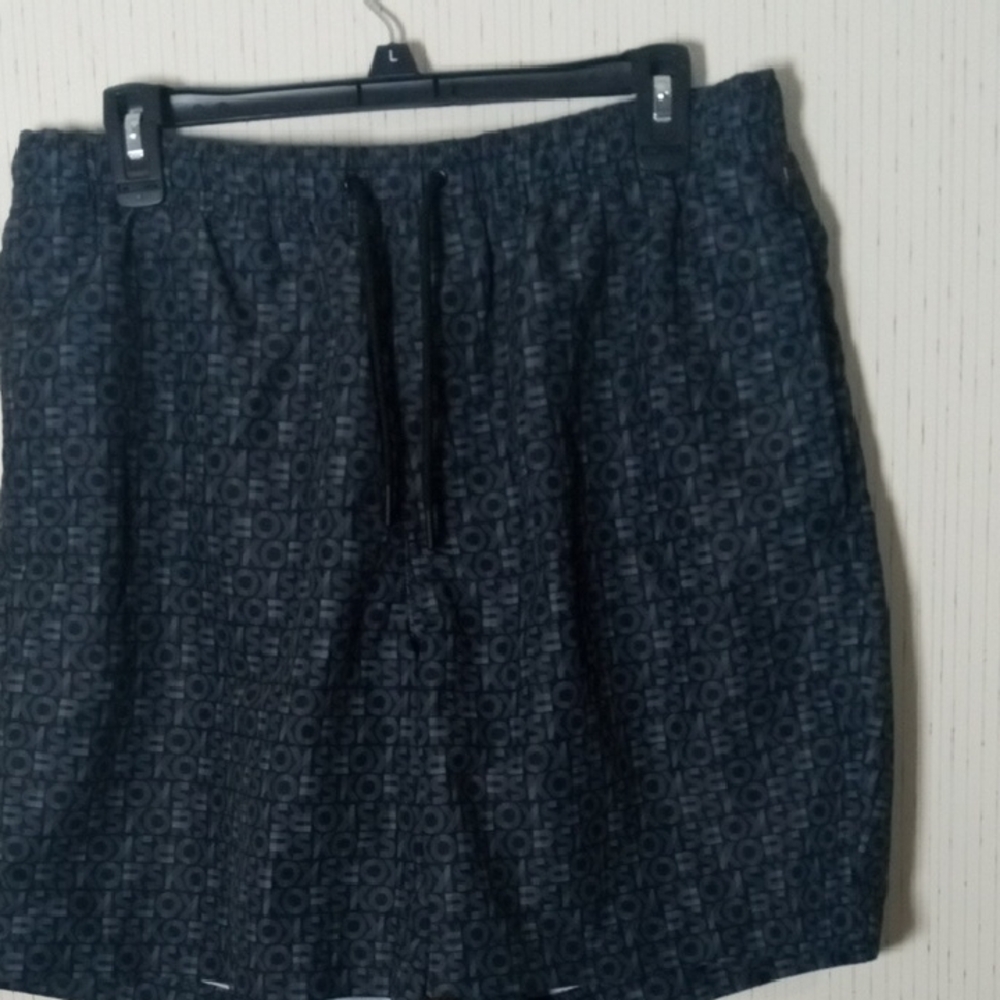 Michael Kors Black Logo Men's Swimming Trunks, Beachy, Vacation, Cruses,
